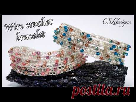 Multi strand wire crochet bracelet