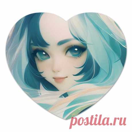 Коврик для мышки (сердце) Девушка с голубыми волосами #4795521 в Москве, цена 400 руб.: купить коврик для мышки с принтом от Anstey в интернет-магазине