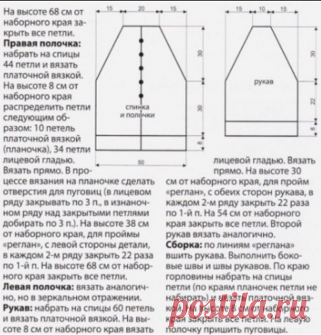 Простой жакет спицами