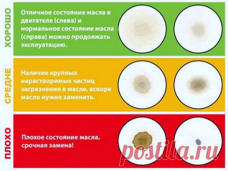 Проверка моторного масла методом «Масляного пятна»