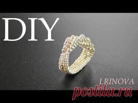 КАК СДЕЛАТЬ КОЛЕЧКО ИЗ БИСЕРА / HOW TO MAKE A RING OF BEADS