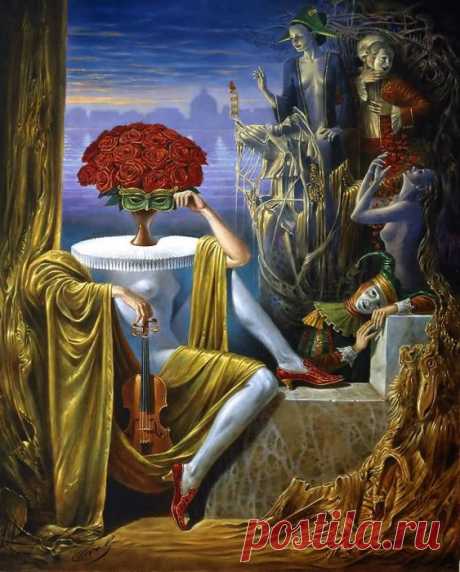 Illusions of Absurdity. Nocturne of Delicate Scents, Michael Cheval (Михаил Хохлачев), арт галерея живописи. Страница get.