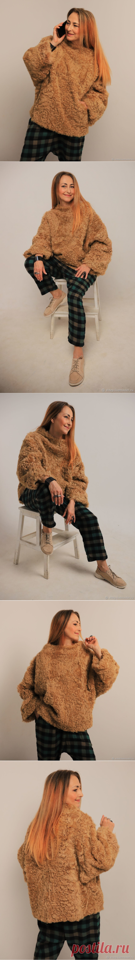Меховой свитер "Золотисто-песочный" – купить в интернет-магазине на Ярмарке Мастеров с доставкой - GITW1RU | Таганрог