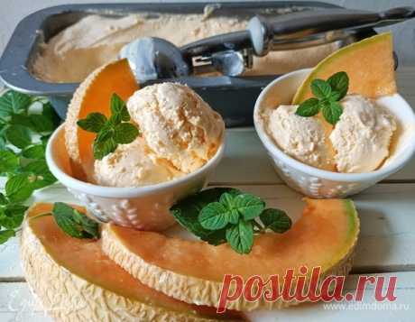 Как приготовить Сливочное мороженое со вкусом дыни Пошаговый рецепт с ингредиентами и фото