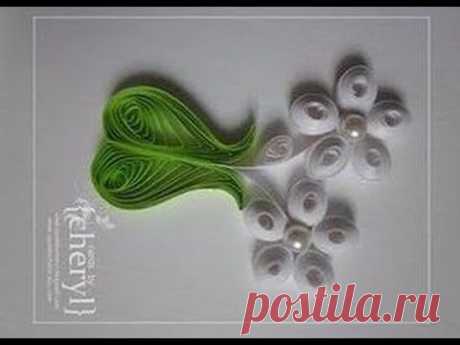 Quilling Made Easy # How to make Beautiful Flower Design using Paper Art Quilling -Paper Quilling