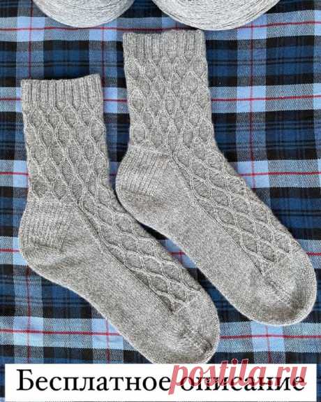 Мужские носки спицами.Автор:elena_akimova.knits