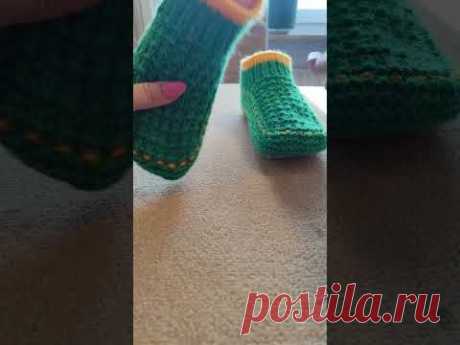 МК под видео, жмите на фото #калиновская #gestrickenehausschuh #shorts