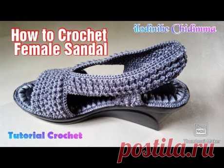How to crochet sandals / female sandal for beginners by ilodinibe Chidimma