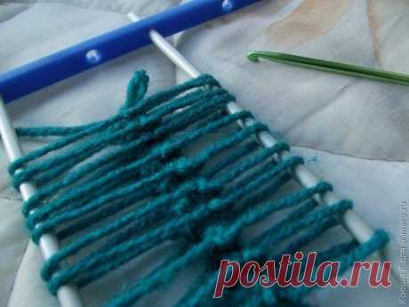 ​Вязание на вилке для начинающих: столбик с накидом