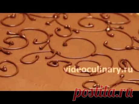 Рецепт - Украшение торта шоколадным кружевом от https://videoculinary.ru