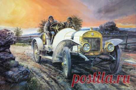 Рисунки ретро автомобилей художника Вацлава Западлика
