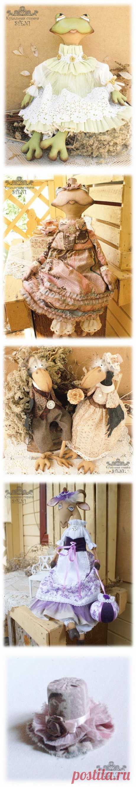 Мастер Кукольная страна STENI (Анастасия) - коллекционные текстильные игрушки животных с МК мастера по пошиву кукольной шляпки