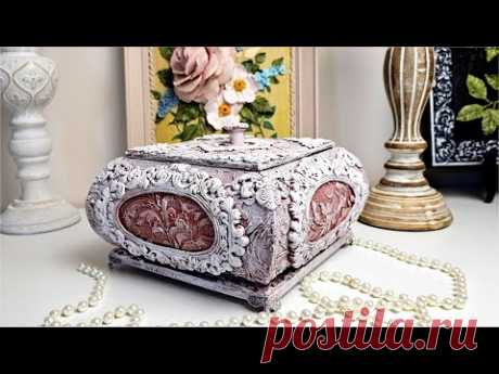 Very beautiful handmade Jewelry box idea/Vintage style jewelry box diy