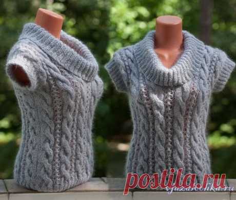 Нежно серый пуловер спицами от Ольги - olgaknit
Схема: https://vjazalochka.ru/vyazanie-dlya-zhenshchin/pulovery-svitera/nezhno-seryj-pulover-spicami-ot-olgi-olgaknit