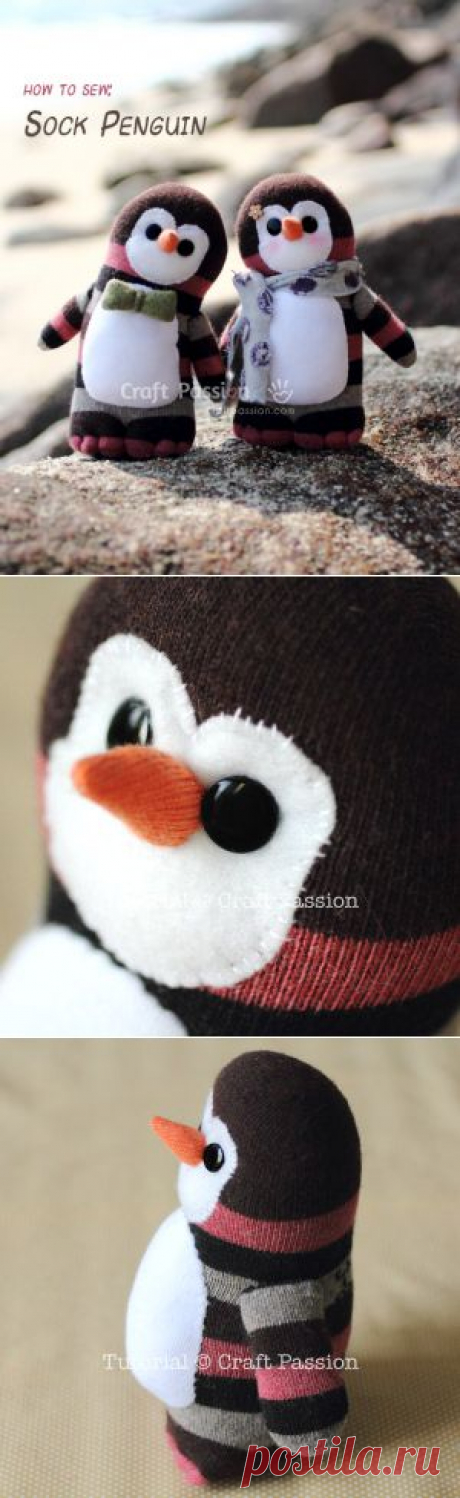 Sock Penguin - Free Sew Pattern