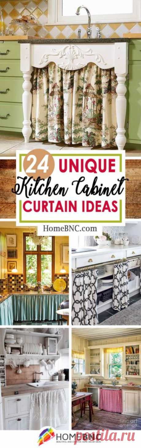 24 Best Kitchen Cabinet Curtain Ideas and Designs for 2018