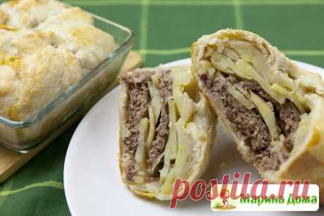 Порционный пирог с мясом и картофелем » Вкусные рецепты у Марины дома