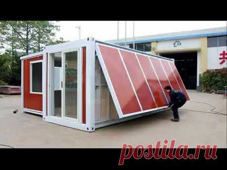 China Expandable container house ---10 minutes one house! - YouTube