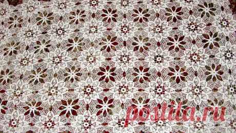 Мотив крючком. Скатерть из мотивов. Сrochet motif. Tablecloth motifs - YouTube