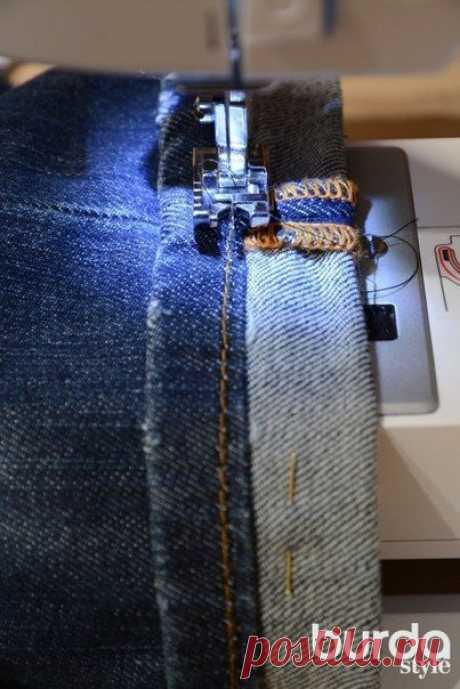 ШЬЕМ, ШЬЁМ, ШЬЁМ... Подгибка джинсов с сохранением фабричной отстрочки  | Досуг | Постила