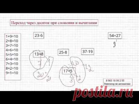 Как научиться складывать числа с переходом через десяток