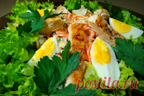 Салат из куриной грудки с кукурузой и морковью по-корейски, рецепт с фото и видео — Вкусо.ру