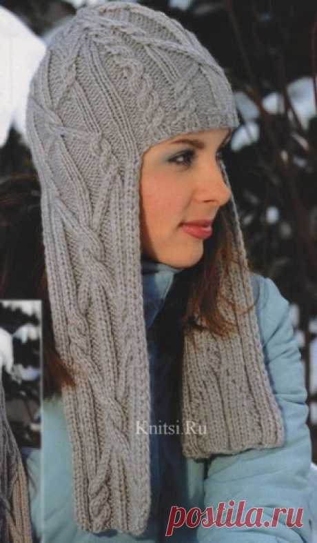 Шлем. Вязание для женщин / Шапки береты шарфы / Спицами