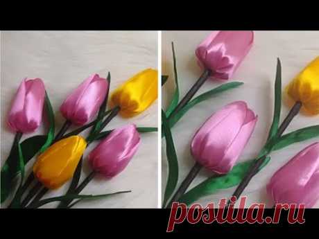How to make tulip satin ribbon | DIY