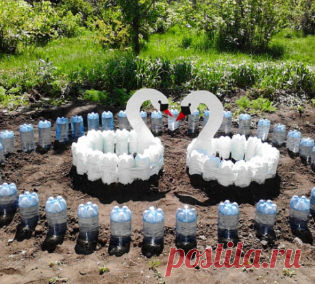 Ограждения из пластиковых бутылок - Садоводка