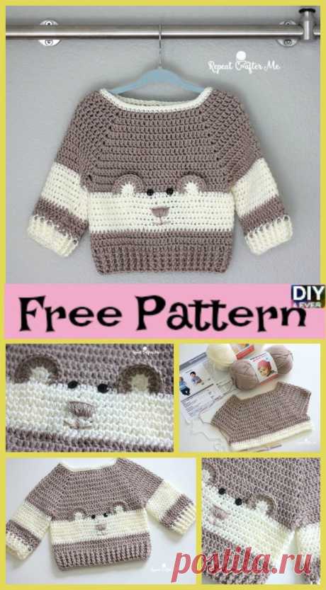 Вязание крючком Медвежонок свитер-Free Pattern-DIY 4 EVER