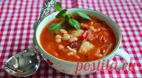 Постный греческий суп Фасолада, пошаговый рецепт с фото от автора Елена Некрасова на 394 ккал