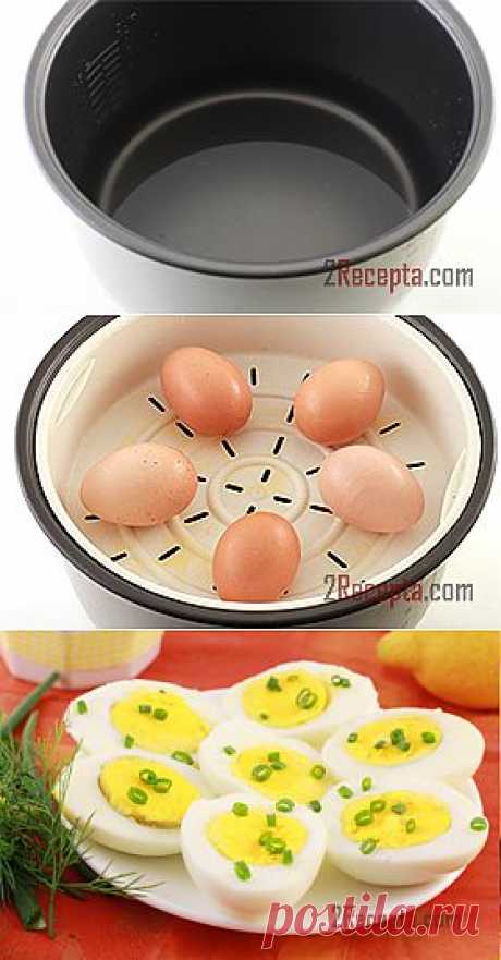 Рецепт: Яйца, сваренные на пару в мультиварке - пошаговый фото рецепт приготовления