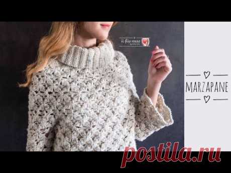 MAGLIONE TOP DOWN  UNCINETTO "MARZAPANE"