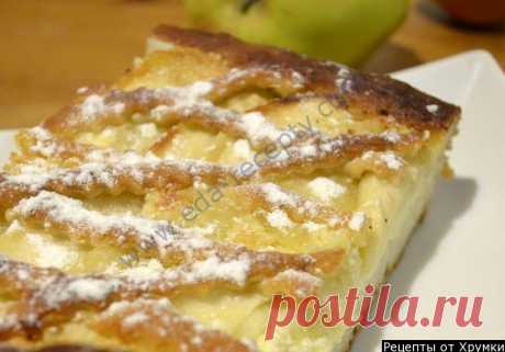 Яблочный пирог с творогом рецепт с фото