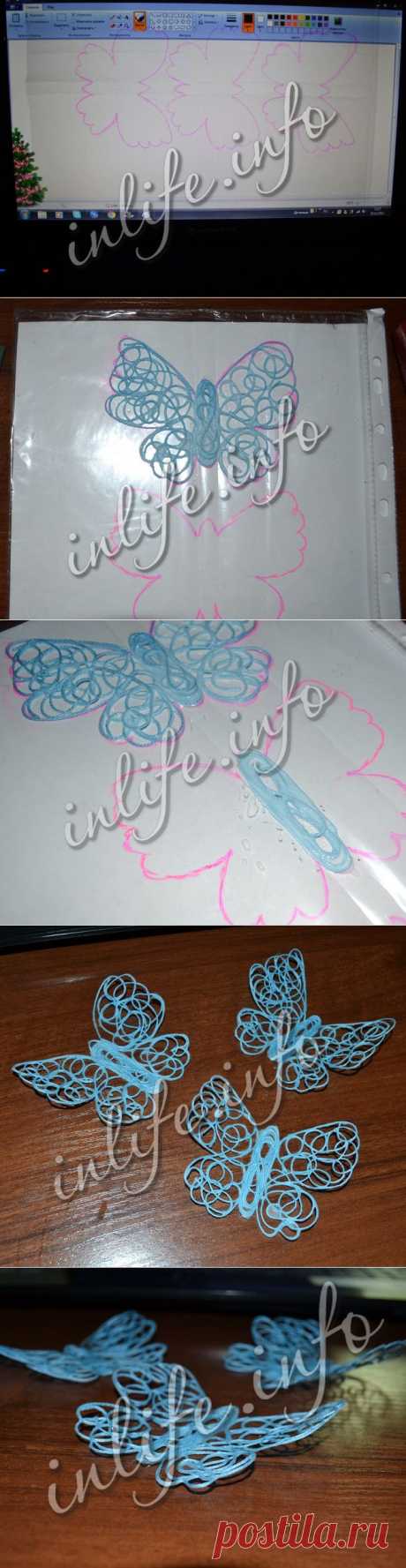 Как сделать ажурных бабочек из ниток?.. (мастер-класс Anastasia Gor) | Inlife.info