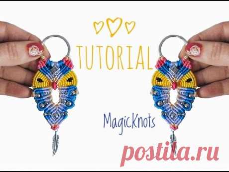 Micro Macrame Owl Key Chain 3 ♥DIY♥