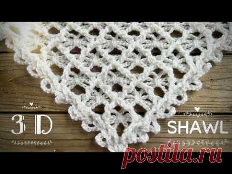 Нужно срочно связать! 🔥Шаль с 3 D эффектом! 👀👀👀 3D CROCHET SHAWL