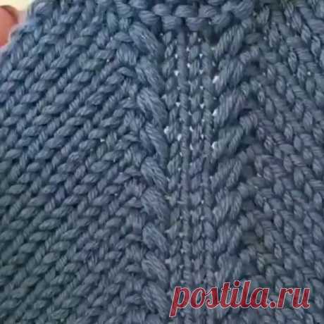 Красивая регланная линия от  @knitting_for_all_youtube
• • • • • •
❤️❤️❤️ Состоит  из 6-ти петель (реглан сверху)

Изнаночный ряд вяжется по рисунку. При круговом вязании лицевыми петлями, при поворотном изнаночными.