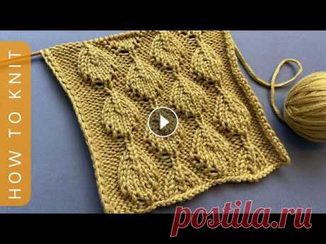 Узор ЛИСТЬЯ спицами (+СХЕМА) для вязания кардигана/свитера/топа/Leaf stitch Pattern For CardiganПриветствую на канале "КАК ВЯЗАТЬ", друзья!!...