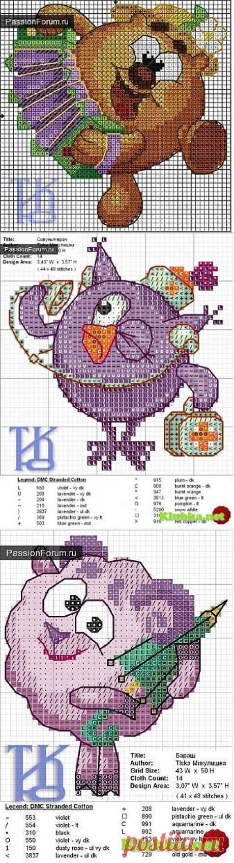 СМЕШАРИКИ ДЛЯ НАШИХ ДЕТЕЙ. ЧАСТЬ 2 / Схемы вышивки крестиком / PassionForum - мастер-классы по рукоделию