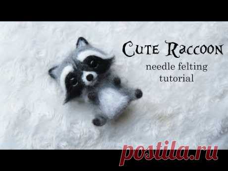 Cute Raccoon Needle Felting Tutorial