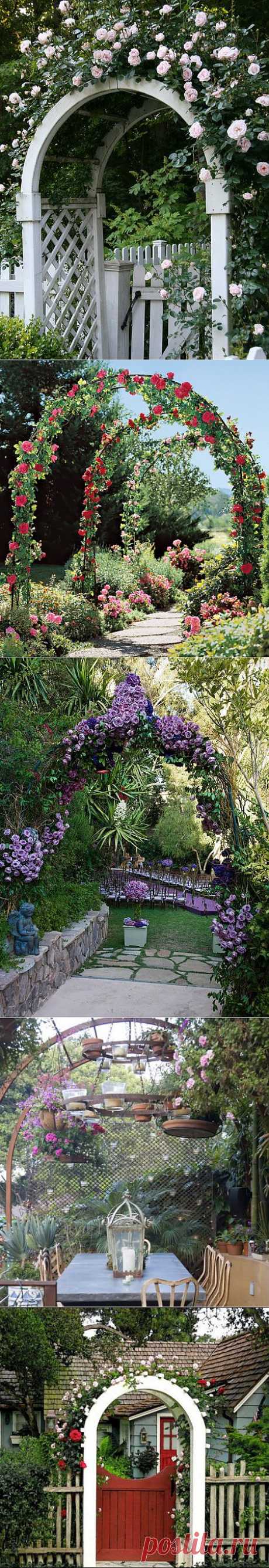 21 идея для прохладного сада (арки оплетенные цветами).