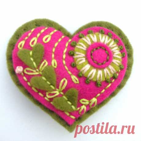 FELT VALENTINE HEART BROOCH | Flickr - Photo Sharing!