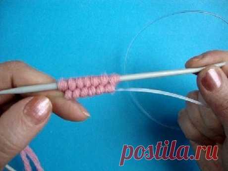 Набор петель на кольцевые спицы Урок 22 Knitting cast on - Вязание спицами