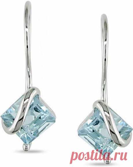 10k White Gold Blue Topaz Earrings Amour. $157.00. Save 44% Off!