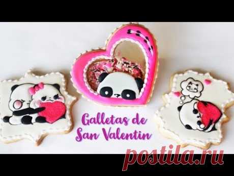 Galletas De Panda De San Valentin