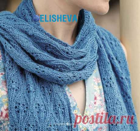 Вязаный спицами шарф-палантин от Emma Uining, описание и схема | Блог elisheva.ru