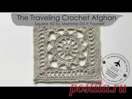 The Traveling Crochet Afghan Square 2 in english by Cecilia Losada of Mamma Do It Yourself