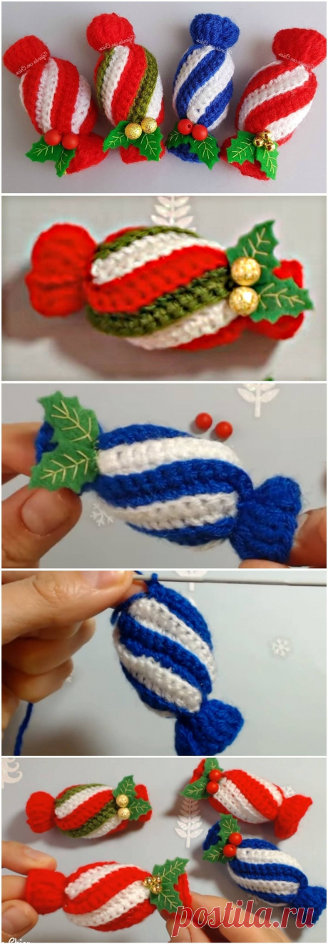 Crochet Christmas Candy Easy Tutorial