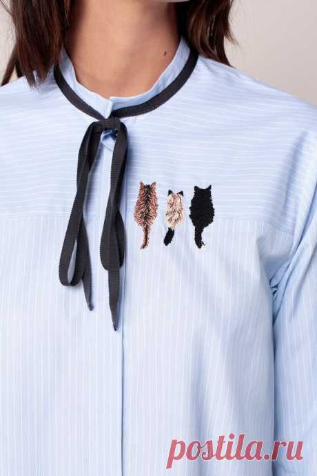 Рукодельницам, которые любят котиков - подбрка идей с милыми котовышивками на блузках